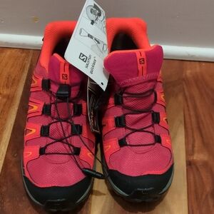 Salomon Kids' Vibrant Pink and Black Sneakers